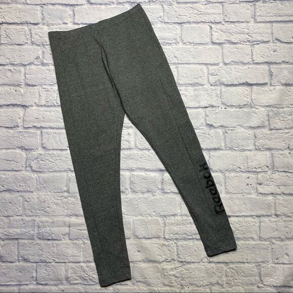Reebok Classic Athletic Leggings in Heathered Grey - Picture 1 of 6